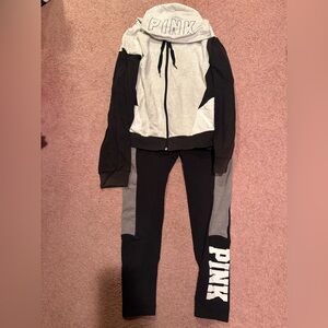 PINK Track Set - Sweatshirt and Leggings